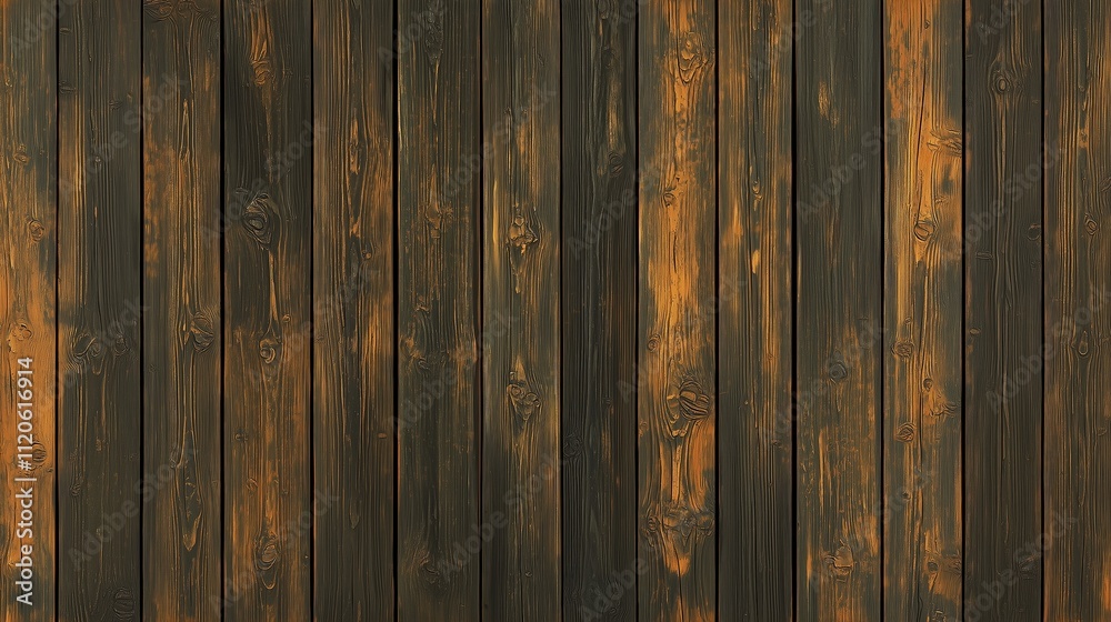 Textured wooden planks with dark and warm tones creating a rustic atmosphere. Textured wooden planks with dark and warm tones creating a rustic atmosphere.
