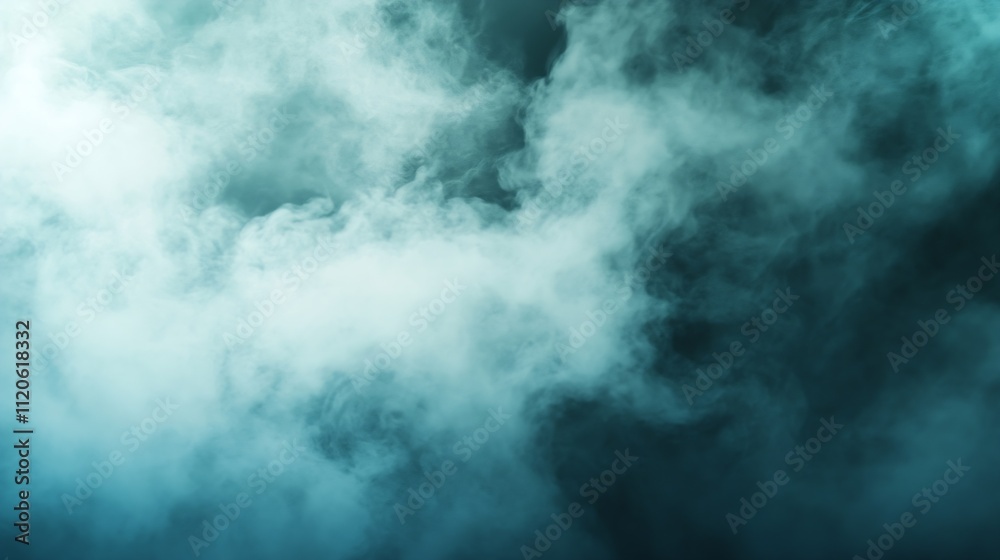 Ethereal Blue Smoke Cloud Texture Against a Dark Background for Mystical Designs : Generative AI Ethereal Blue Smoke Cloud Texture Against a Dark Background for Mystical Designs : Generative AI