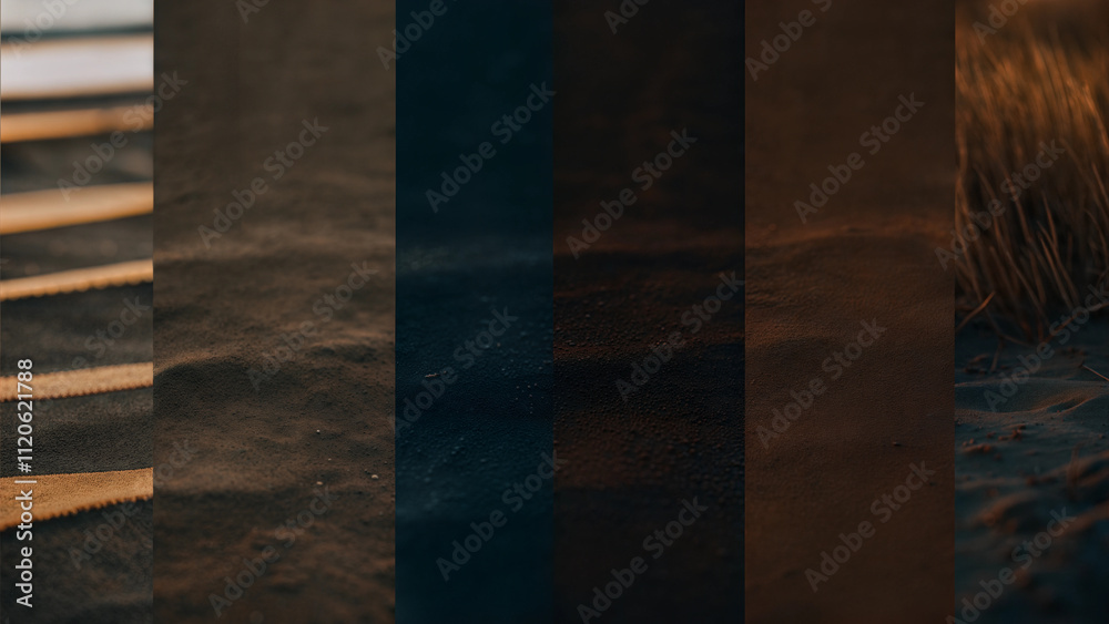 Obraz premium Gradient of earthy brown shades transitioning from dark chocolate to light taupe with a smooth balanced finish for calming effect