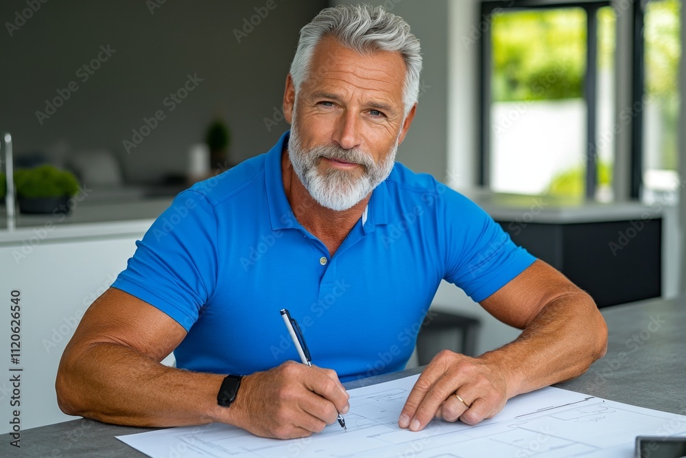 A serene photo of a landscape architect reviewing plans at a project site, surrounded by greenery and natural light A serene photo of a landscape architect reviewing plans at a project site, surrounded by greenery and natural light