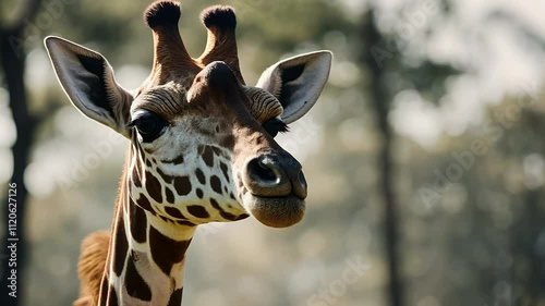 detourage une girafe giraffe illustration standing walk profile mammal ungulate ruminant africa big avy monolithic eye neck mane queue mitt hoof smudge polygon brown photo