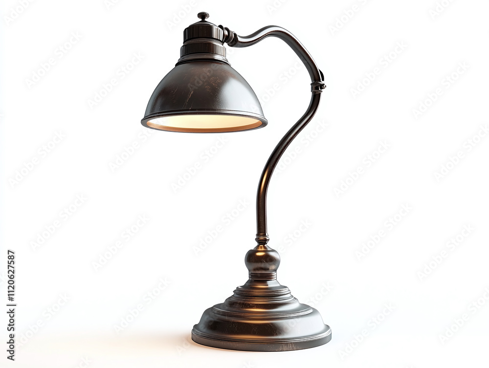 Elegant desk lamp with a flexible neck isolated on white background Elegant desk lamp with a flexible neck isolated on white background