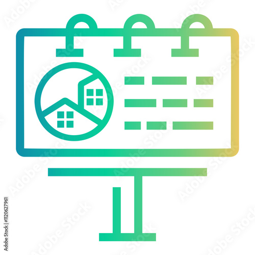 billboard Line Gradient Icon