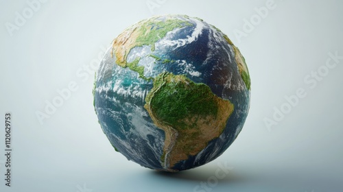 3d earth rendering of western hemisphere