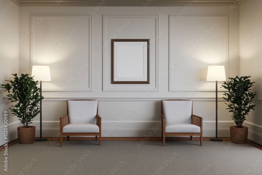 Fototapeta premium Luxury Golf Clubhouse Lounge Interior Design