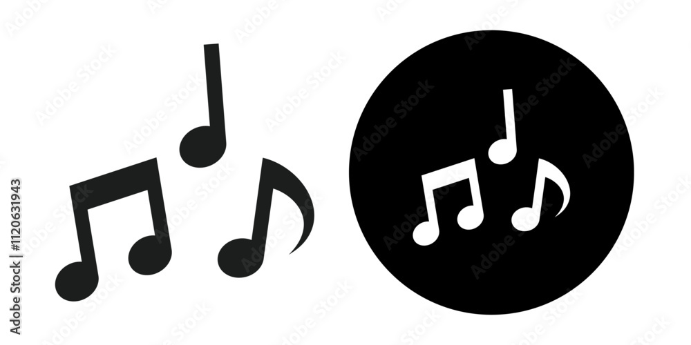 Simple icons for music and sound