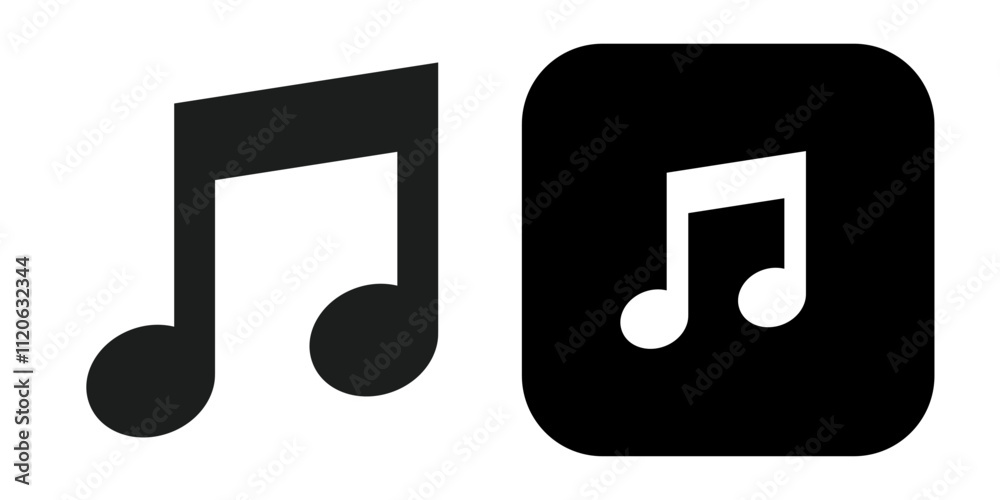 Simple icons for music and sound Simple icons for music and sound