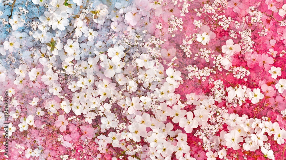 Colorful Blossom Blend in Blue and Pink Tones Creating a Vibrant Floral Background : Generative AI Colorful Blossom Blend in Blue and Pink Tones Creating a Vibrant Floral Background : Generative AI