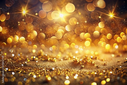 Abstract Gold Glitter Double Exposure Photography with Sparkling Lights and Ethereal Patterns for Captivating Backgrounds and Creative Designs