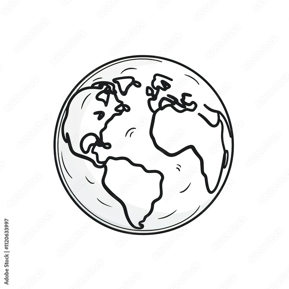 A stylized or realistic representation of our planet A stylized or realistic representation of our planet