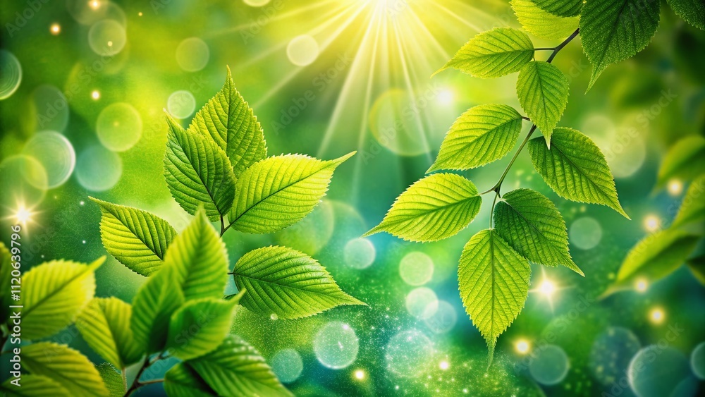 Aerial View of Sparkling Green Leaves with Bokeh Effect - Fresh Verdure and Ecology in Spring and Summer Light for Nature Backgrounds and Abstract Materials Aerial View of Sparkling Green Leaves with Bokeh Effect - Fresh Verdure and Ecology in Spring and Summer Light for Nature Backgrounds and Abstract Materials