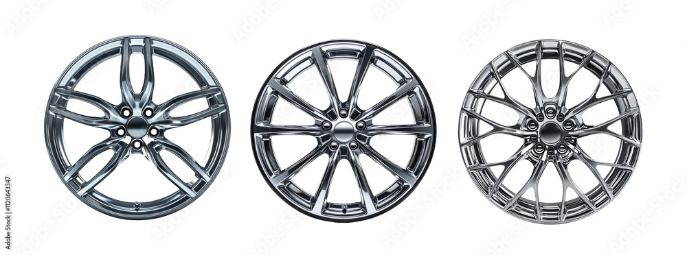 Stylish Car Rims on Transparent Background Stylish Car Rims on Transparent Background