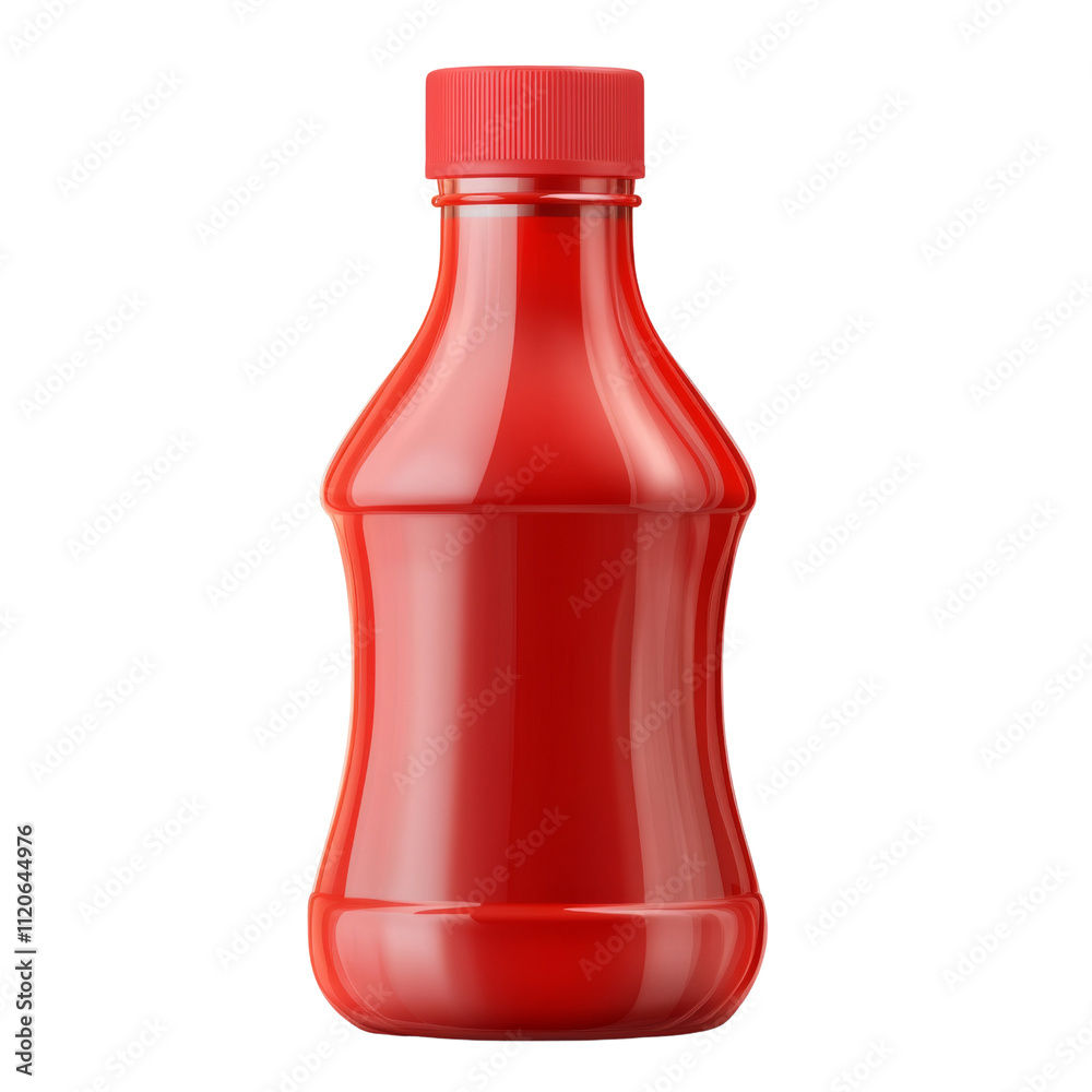 a brightly colored red plastic ketchup bottle with a squeezable design and a snap-top lid, isolated on transparent background png a brightly colored red plastic ketchup bottle with a squeezable design and a snap-top lid, isolated on transparent background png
