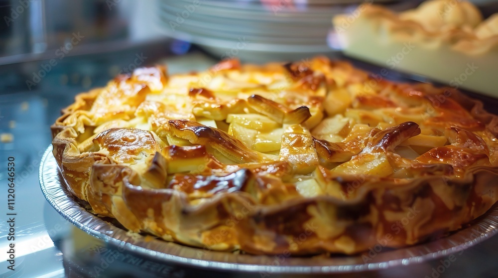 Apple Pie, A Classic and Delicious Treat with Apples Filled in a Flaky Crust, Brimming with Sweetness Apple Pie, A Classic and Delicious Treat with Apples Filled in a Flaky Crust, Brimming with Sweetness