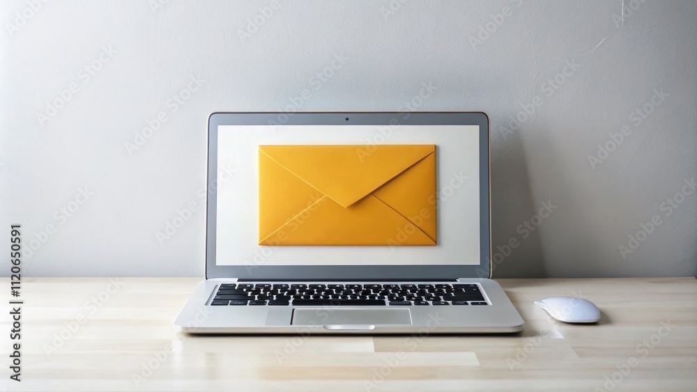 An email envelope graphic on a laptop screen rests on a white background, representing the pivotal role of digital communication in modern connectivity. An email envelope graphic on a laptop screen rests on a white background, representing the pivotal role of digital communication in modern connectivity.