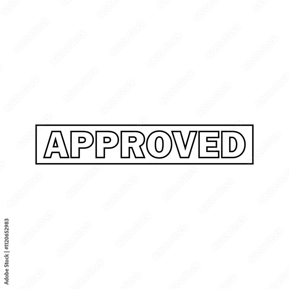 Approved icon design template Approved icon design template