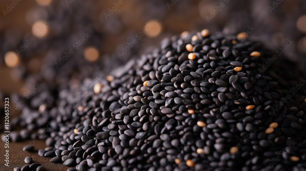 Studio Shot of Sesame Seeds - Tiny, Nutritious Seeds in Focus Studio Shot of Sesame Seeds - Tiny, Nutritious Seeds in Focus