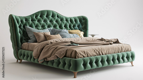 Mademoiselle Factory Bolzan Bed: 3D model for high-quality visualization.