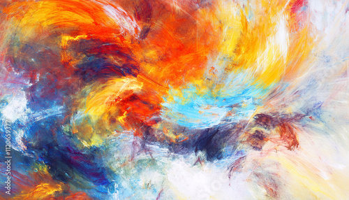 Wallpaper Mural Bright artistic splashes. Abstract painting color texture. Modern futuristic pattern. Dynamic bright vibrant background. Fractal artwork for creative graphic design Torontodigital.ca