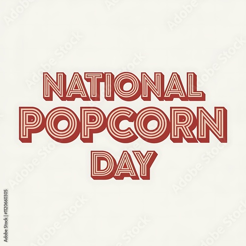 National Popcorn Day celebration graphic design photo