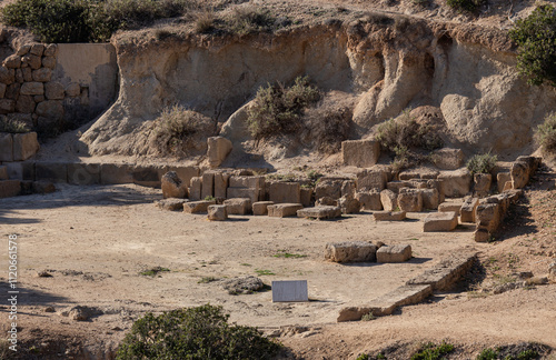 The Sanctuary of the goddess Hera Akraia in a small cove of the Corinthian gulf (Greece) photo