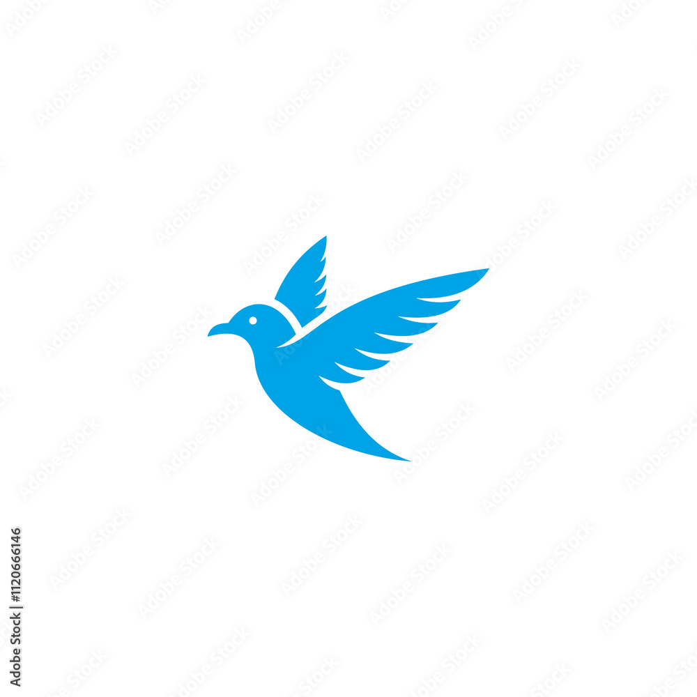 Obraz premium bird logo design with blue color