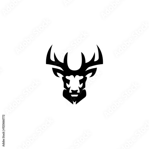 Obraz na płótnie deer head logo designs w salonie