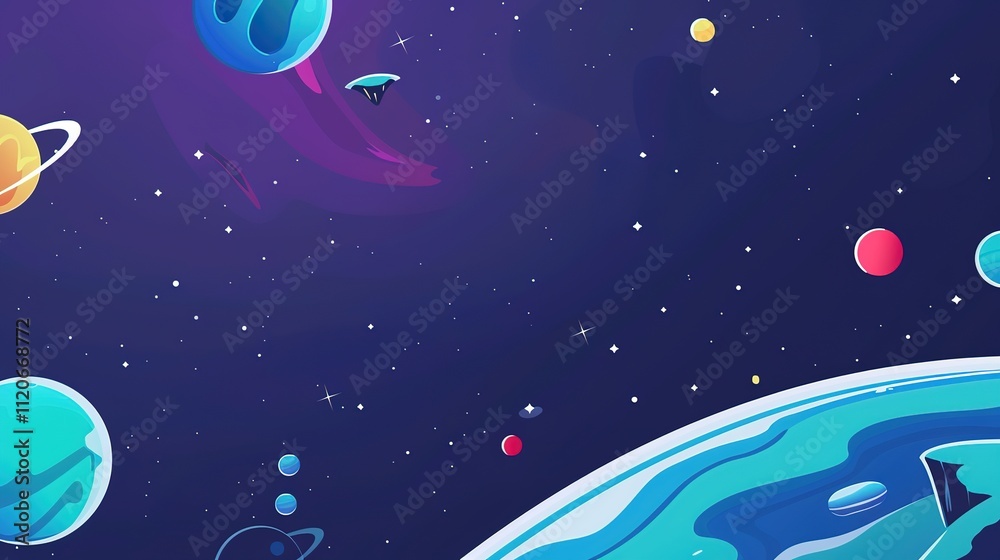 Fototapeta premium Colorful Universe Beautiful Space Starry