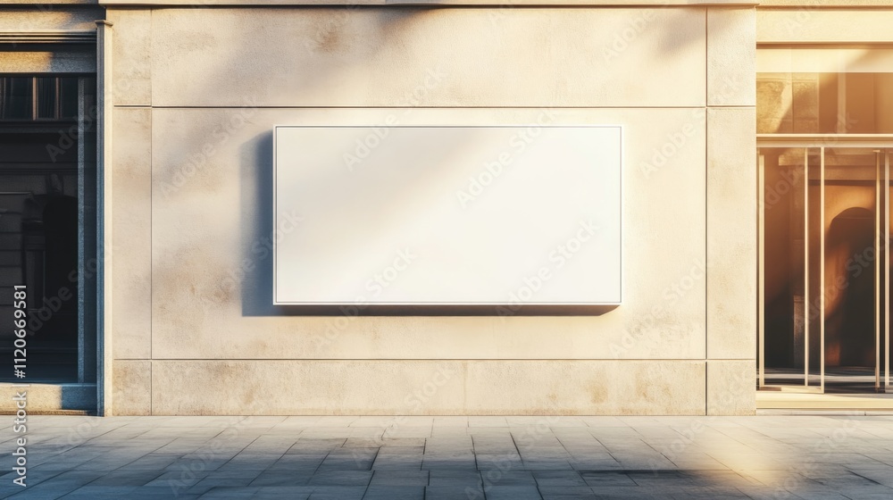 Mockup outdoor wall store shop sign Mockup outdoor wall store shop sign