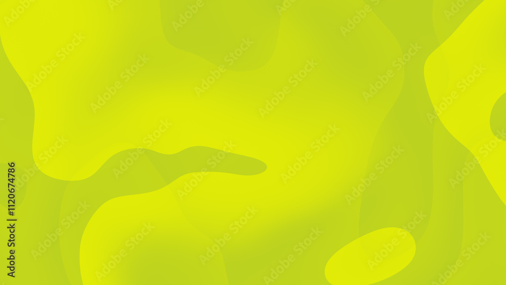 Fototapeta premium Abstract lime green background with fluid shapes