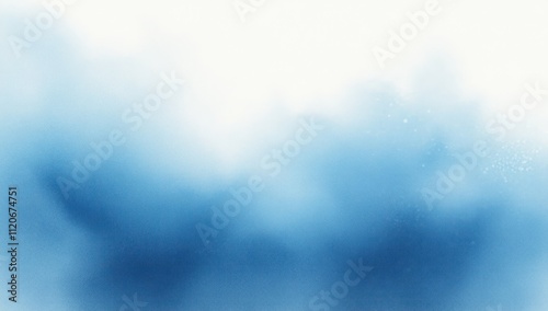 Soft Abstract Blue White Background Watercolor Gradient Tranquil Texture Template