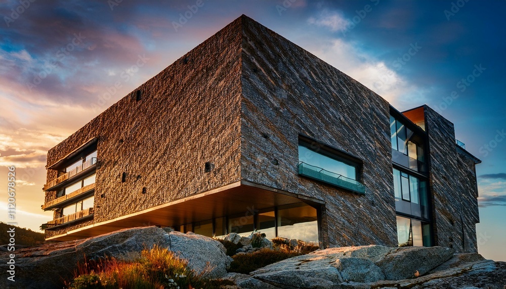 Innovative use of stone shapes contemporary spaces. Innovative use of stone shapes contemporary spaces.