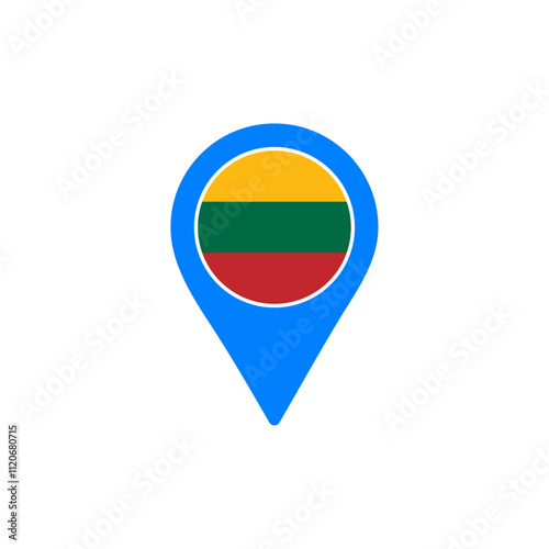 Lithuania location pin vector with national flag design Free Download Lithuania location pin vector with national flag design - GFXLoad