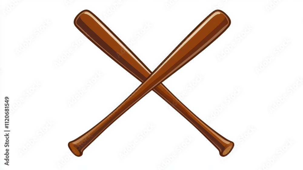 Simple Crossed Baseball Bats Graphic Design Simple Crossed Baseball Bats Graphic Design