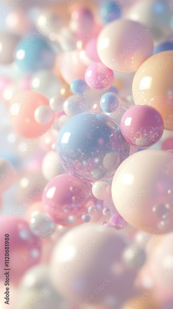 Soft focus bubbles floating in light pastel colors Soft focus bubbles floating in light pastel colors