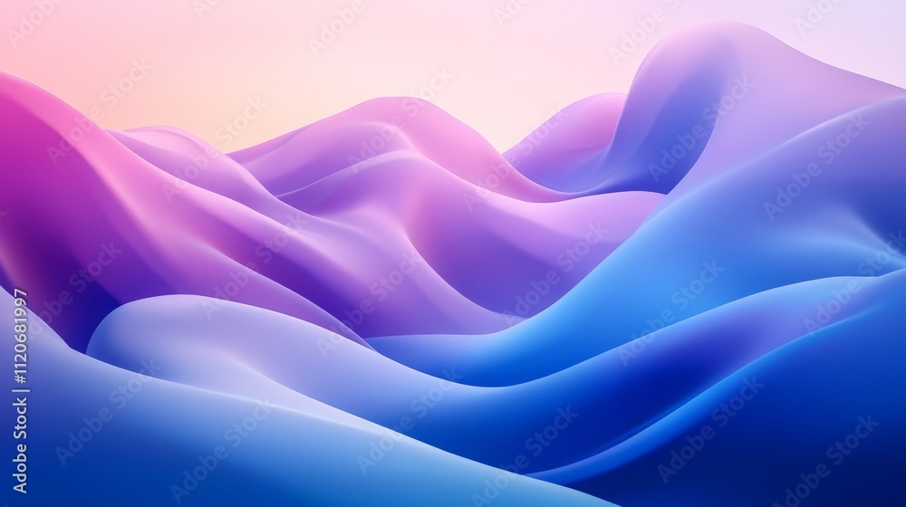 Fototapeta premium Soft gradient background with shades of blue and purple, creating a calming effect