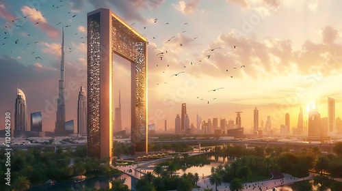 Museum of the Future & Dubai Skyline at Sunset