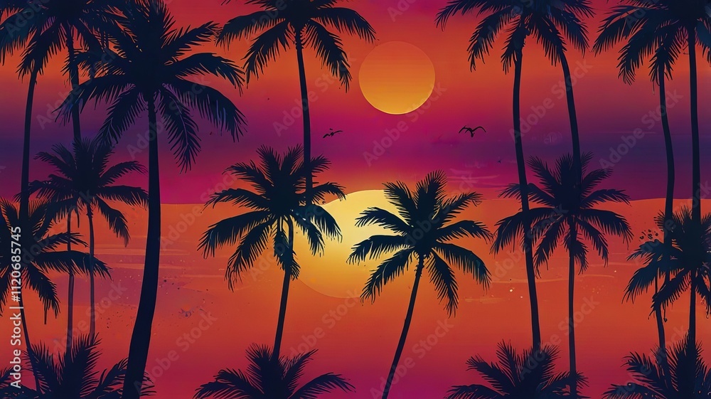 Fototapeta premium Lightning Highlights a Tropical Wonderland 