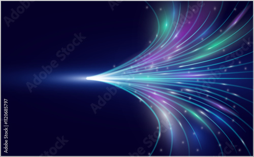 Abstract high speed light background, abstract transfer data ,data flow in fiber optic.