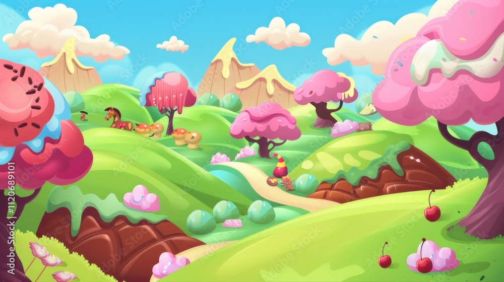 Obraz premium Candyland Landscape