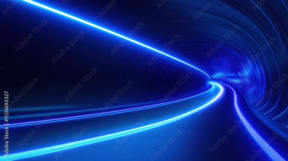 Speeding Through a Futuristic Tunnel Speeding Through a Futuristic Tunnel