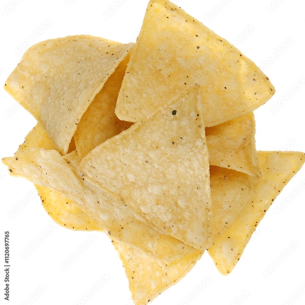 Isolated Tortilla chips party snack crunchy yellow unhealthy food meal Isolated Tortilla chips party snack crunchy yellow unhealthy food meal