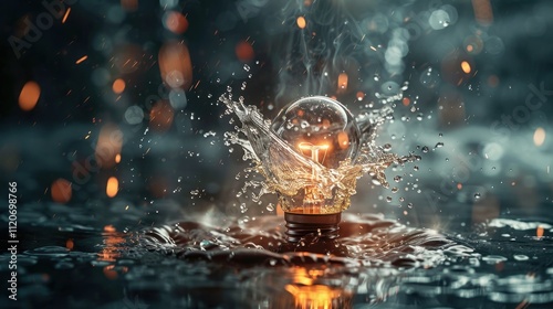 Splash of Innovation: A wave of new thinking erupts, splashing across creativity’s surface and bringing fresh perspectives into clear view, changing everything instantly.
 photo