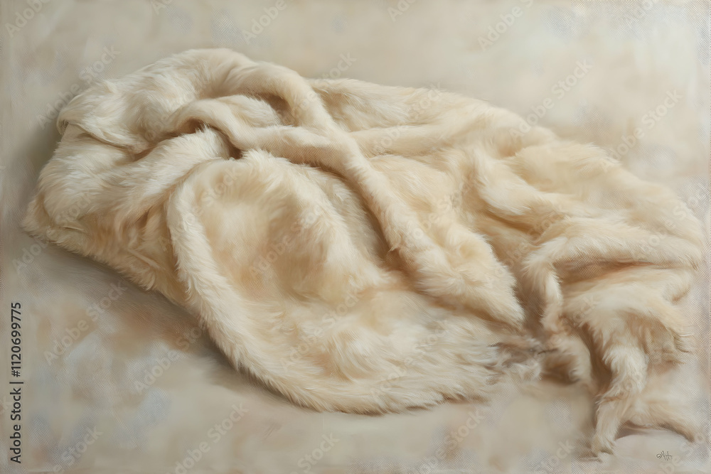 A soft, textured blanket draped elegantly on a light background. A soft, textured blanket draped elegantly on a light background.
