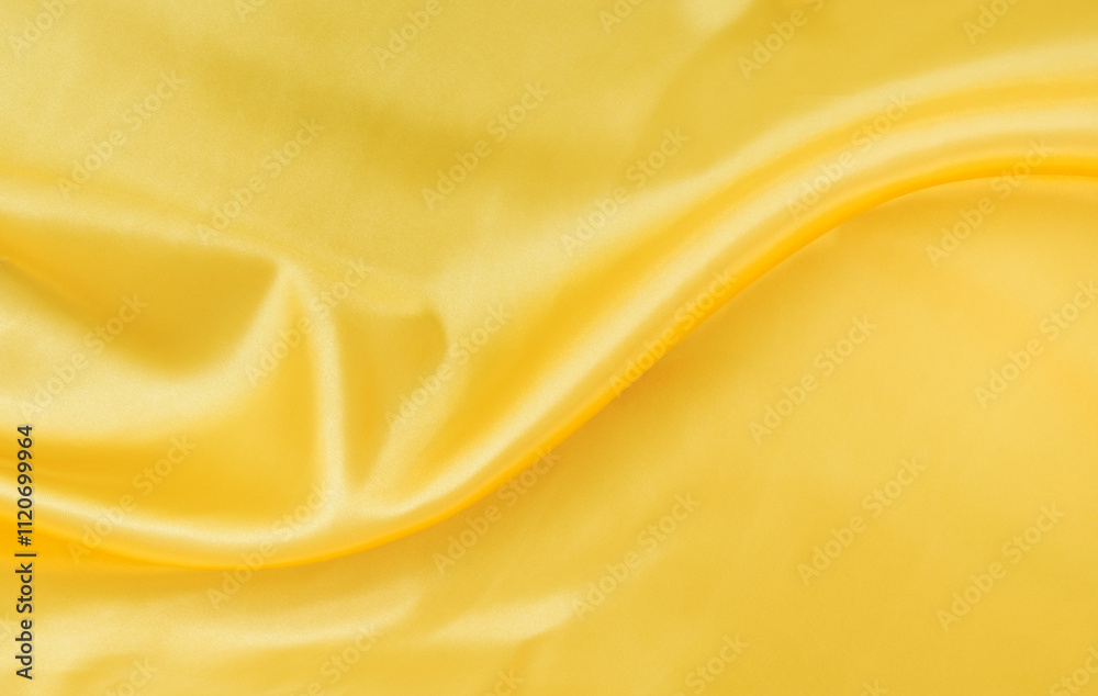 Fototapeta premium yellow gold satin texture that is white silver fabric luxurious shiny that is abstract silk cloth background with patterns soft waves blur beautiful.