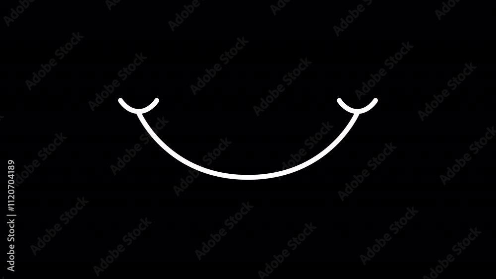 Simple Animated Smile on Transparent Background for Happiness Day Theme Simple Animated Smile on Transparent Background for Happiness Day Theme