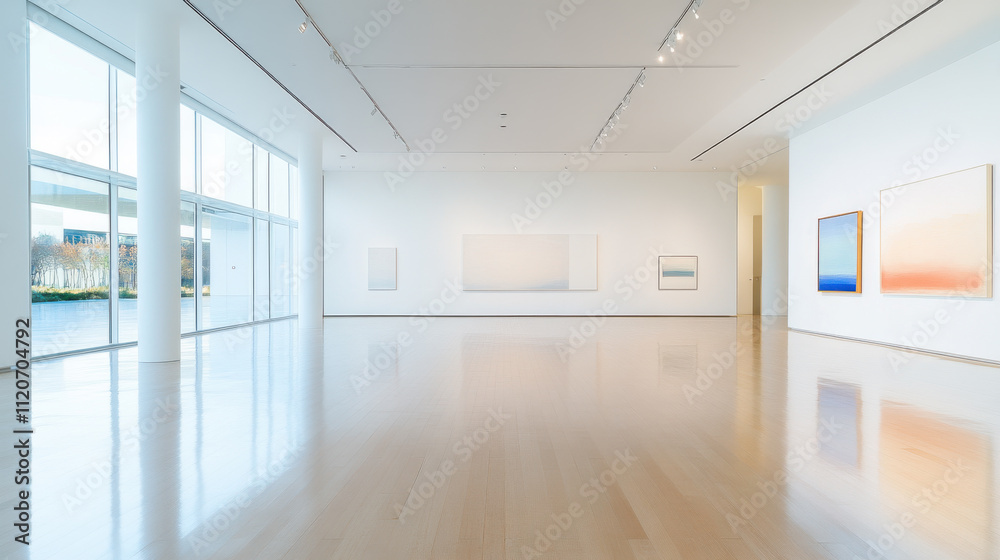 Modern Art Gallery with Natural Light Modern Art Gallery with Natural Light