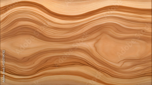 Stunning close-up of wood grain, showcasing rich, swirling patterns in warm, light brown tones. Perfect for background or texture.