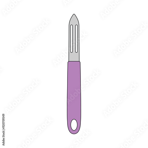 kids drawing potato peeler cartoon isolated