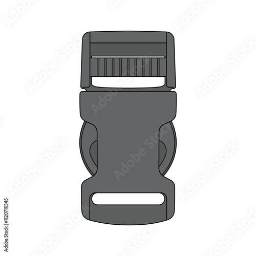 kids drawing side release buckle cartoon isolated